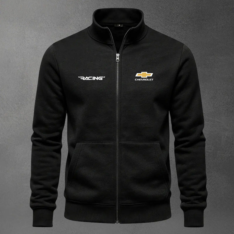 Chaqueta cuello alto Chevrolet Bordado color negro