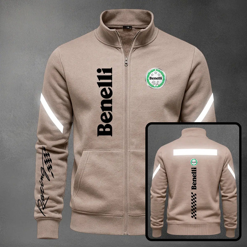 Chaqueta cuello alto Benelli Reflectivo color cocoa