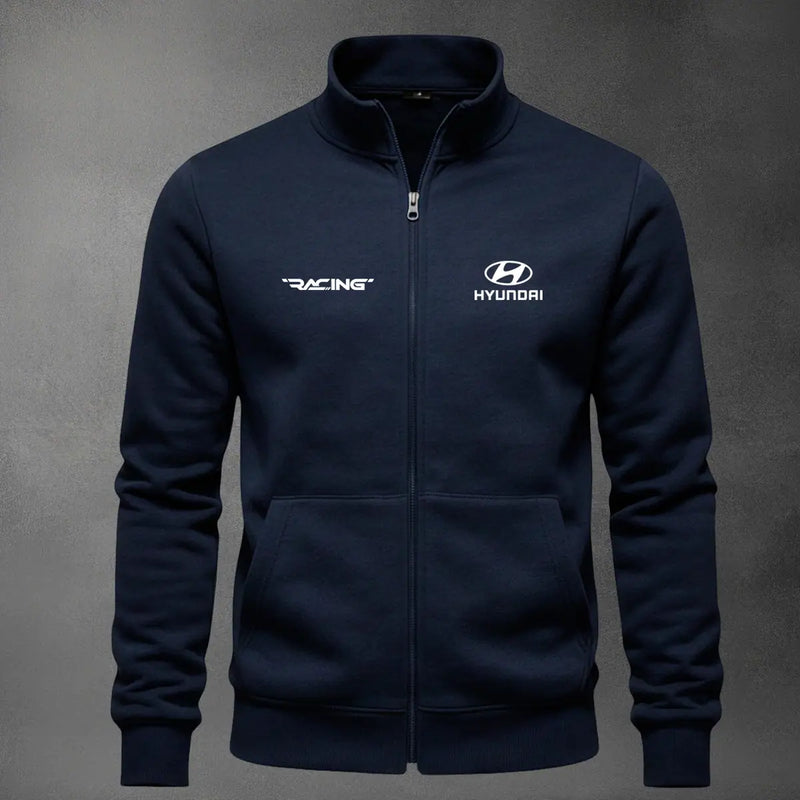 Chaqueta cuello alto Hyundai Bordado color azul navy