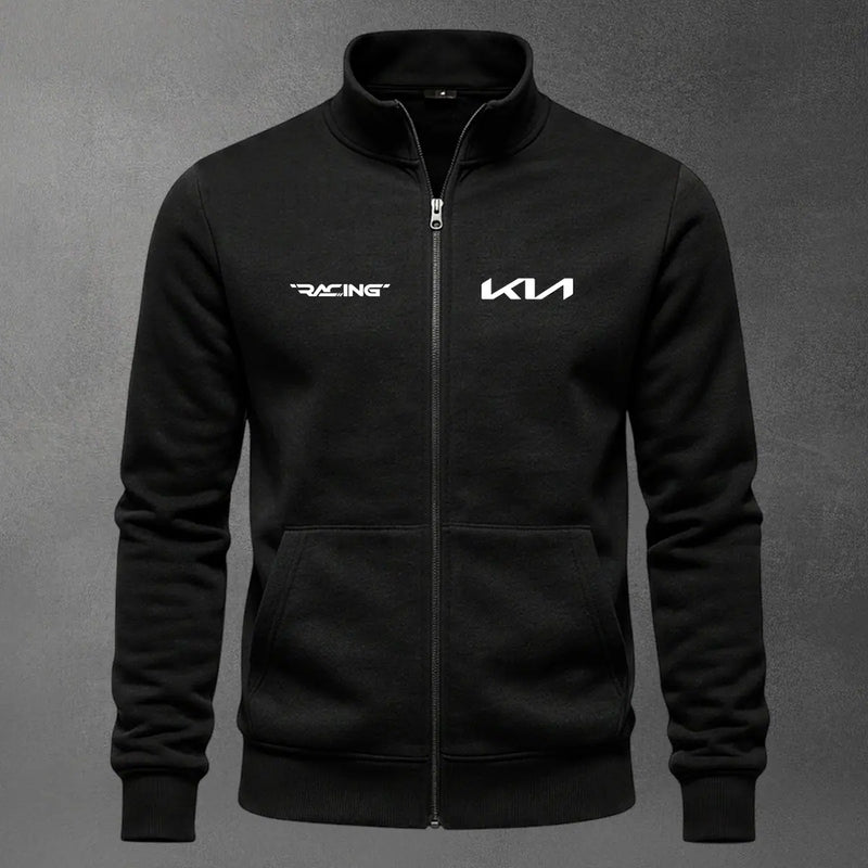 Chaqueta cuello alto Kia Bordado color negro