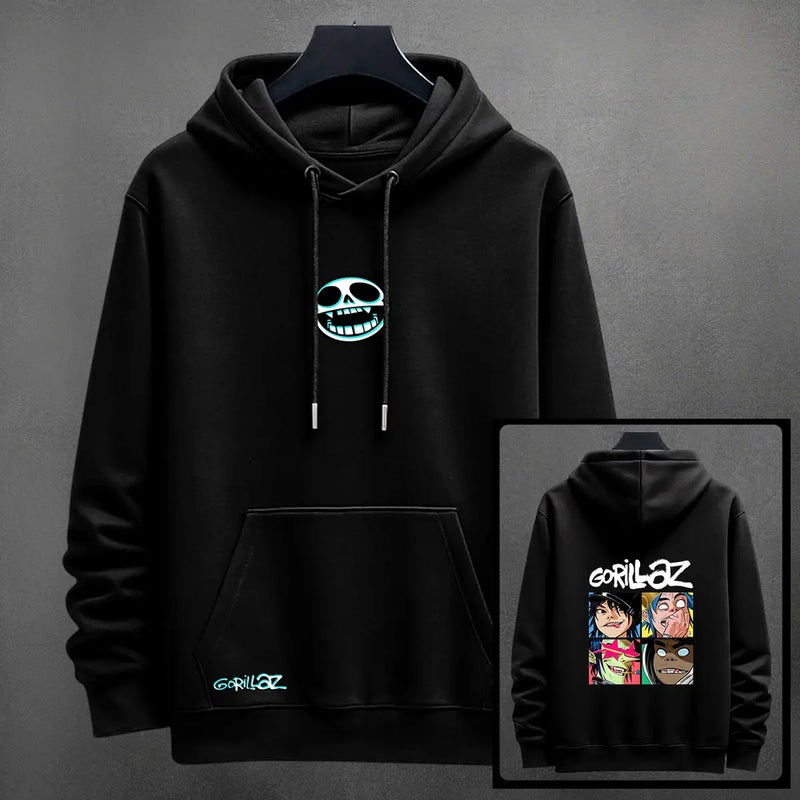 Hoodie Gorillaz color negro