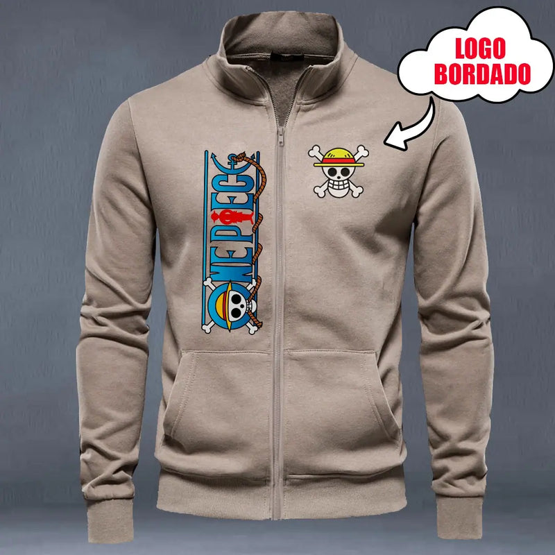 Chaqueta cuello alto One Piece color cocoa