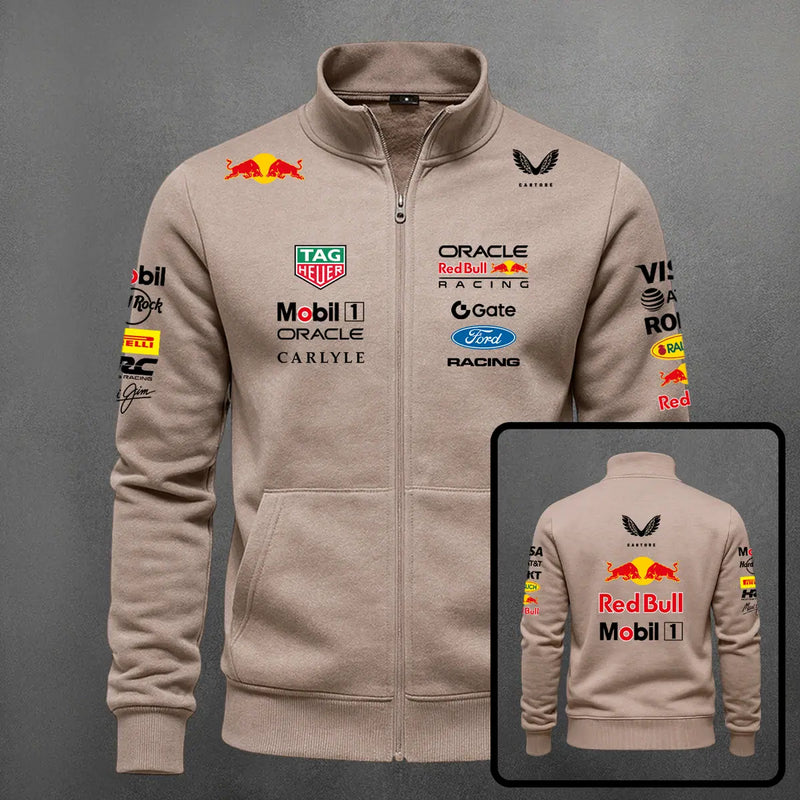 Chaqueta cuello alto Red Bull color cocoa