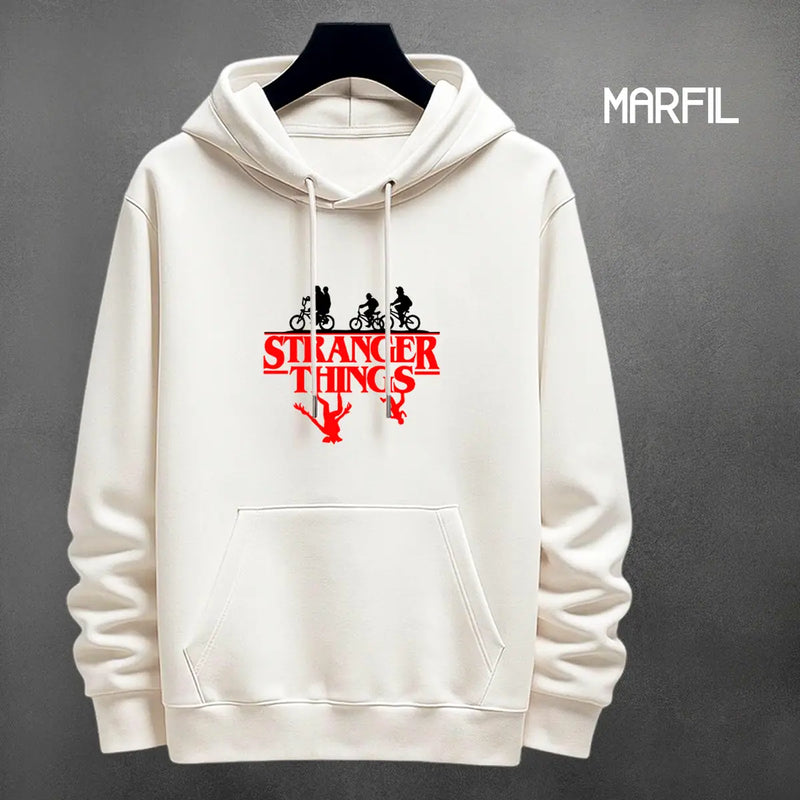Hoodie Stranger color marfil