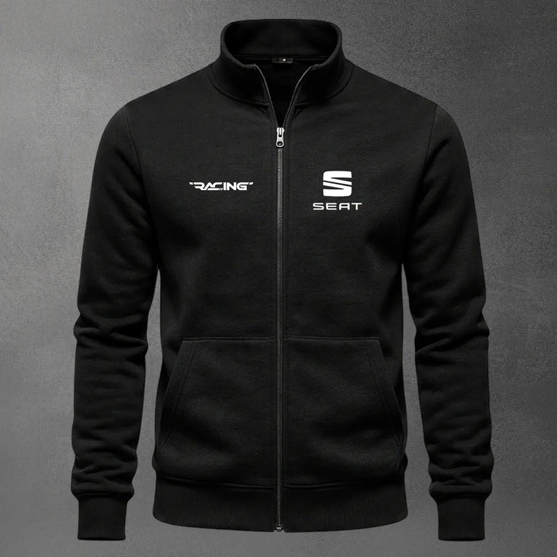 Chaqueta cuello alto Seat Bordado color negro