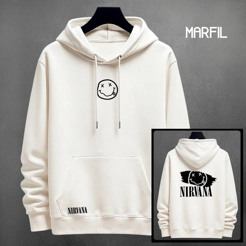 Hoodie Nirvana color marfil