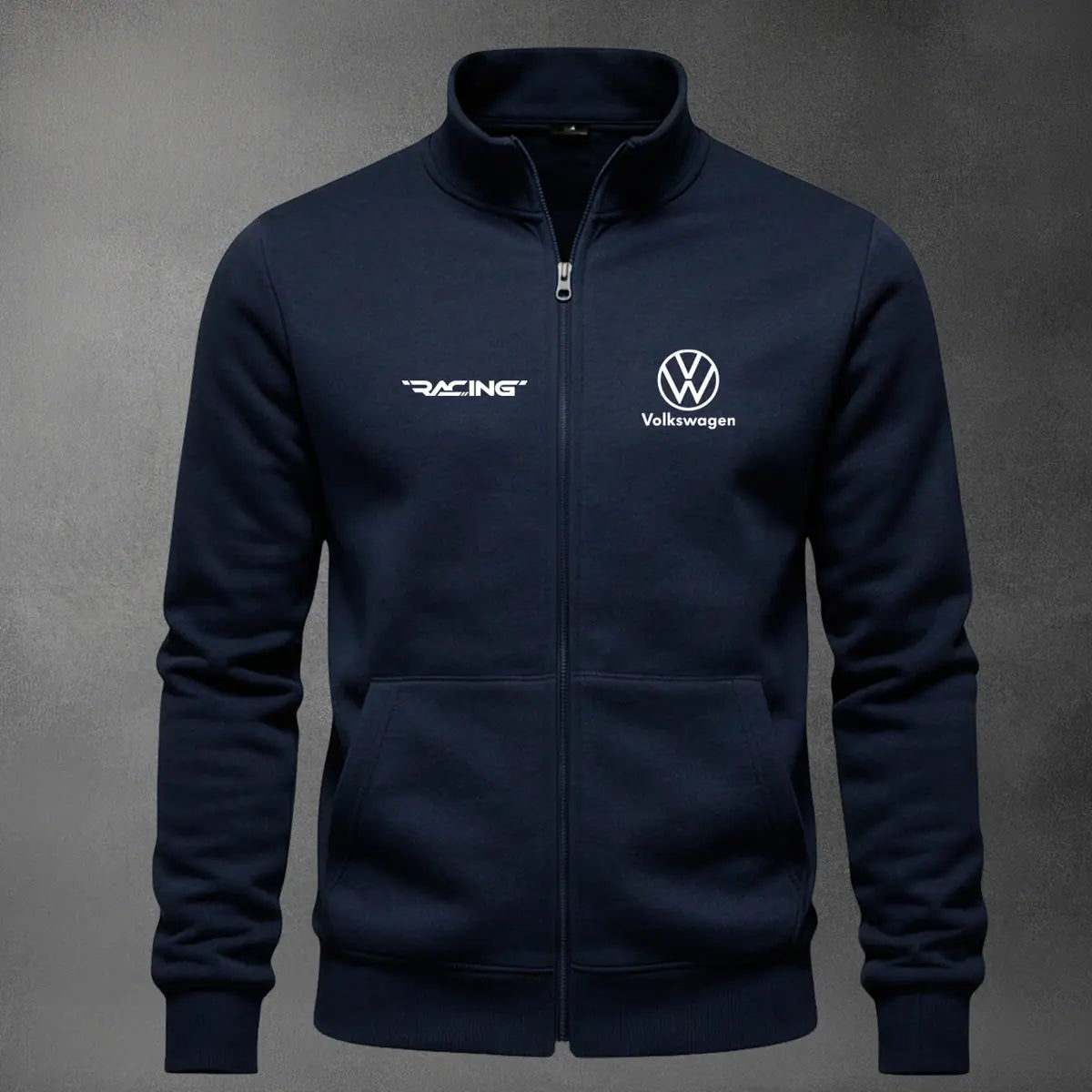 Chaqueta cuello alto Volkswagen Bordado color azul navy