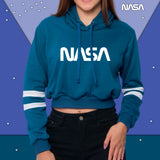 BUZO CORTO CON LINEAS DAMA AZUL OSCURO NASA