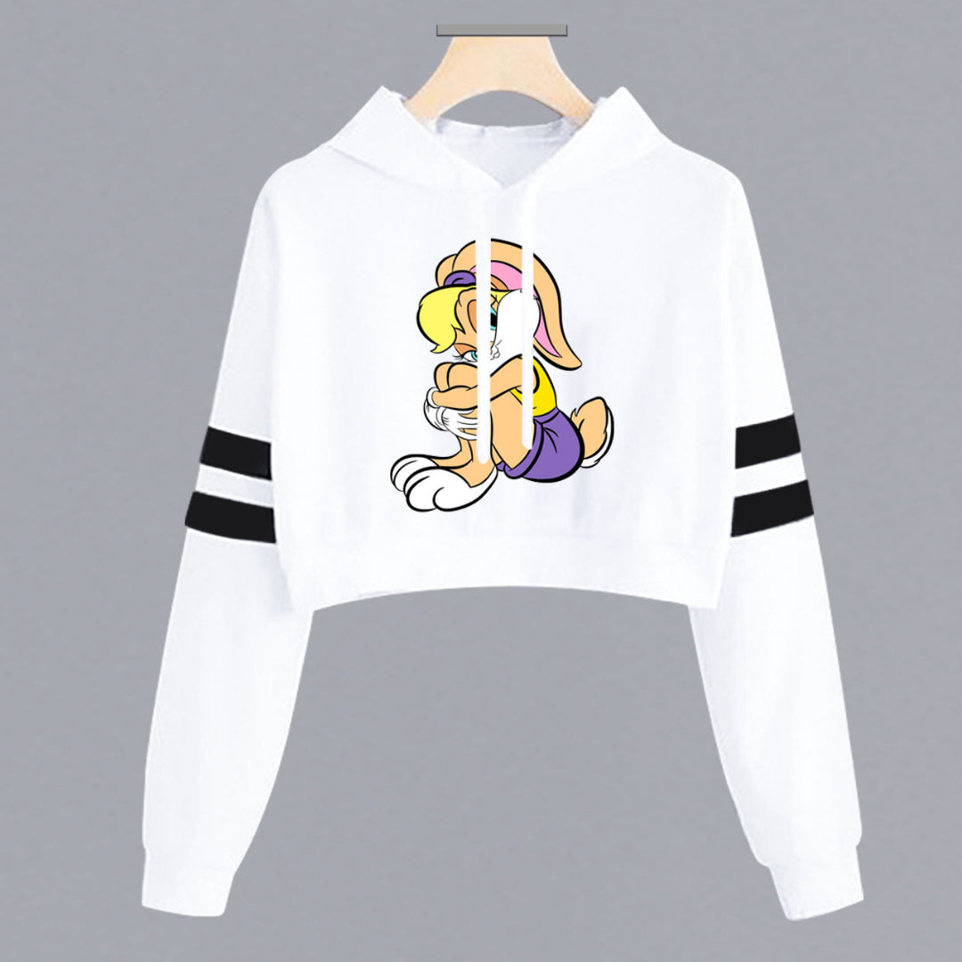 BUZO CORTO CON LINEAS DAMA BLANCO LOLA BUNNY