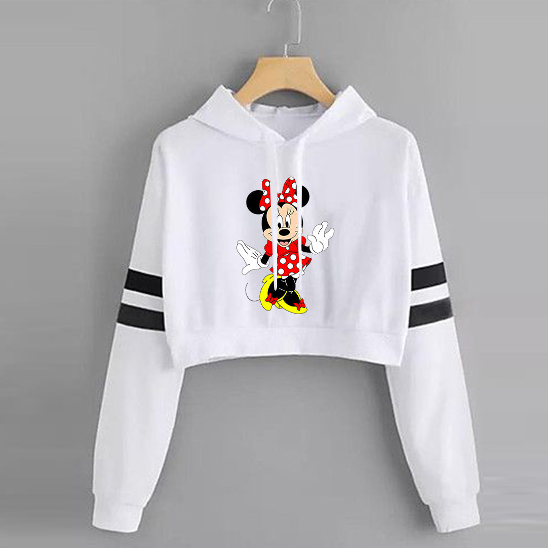 BUZO CORTO CON LINEAS DAMA BLANCO MINNIE