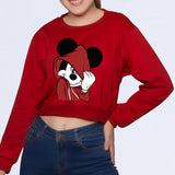 BUZO CORTO CUELLO REDONDO DAMA ROJO MICKEY MOUSE