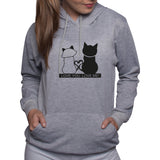 BUZO LARGO CON BOLSILLOS DAMA GRIS GATITOS