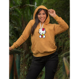 BUZO LARGO CON BOLSILLOS DAMA MOSTAZA   HELLO KITTY