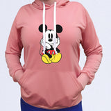 BUZO LARGO CON BOLSILLOS DAMA ROSADO MICKEY