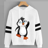 BUZO LARGO CON LINEAS DAMA BLANCO PINGUINO