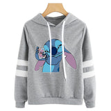 BUZO LARGO CON LINEAS DAMA GRIS STICH