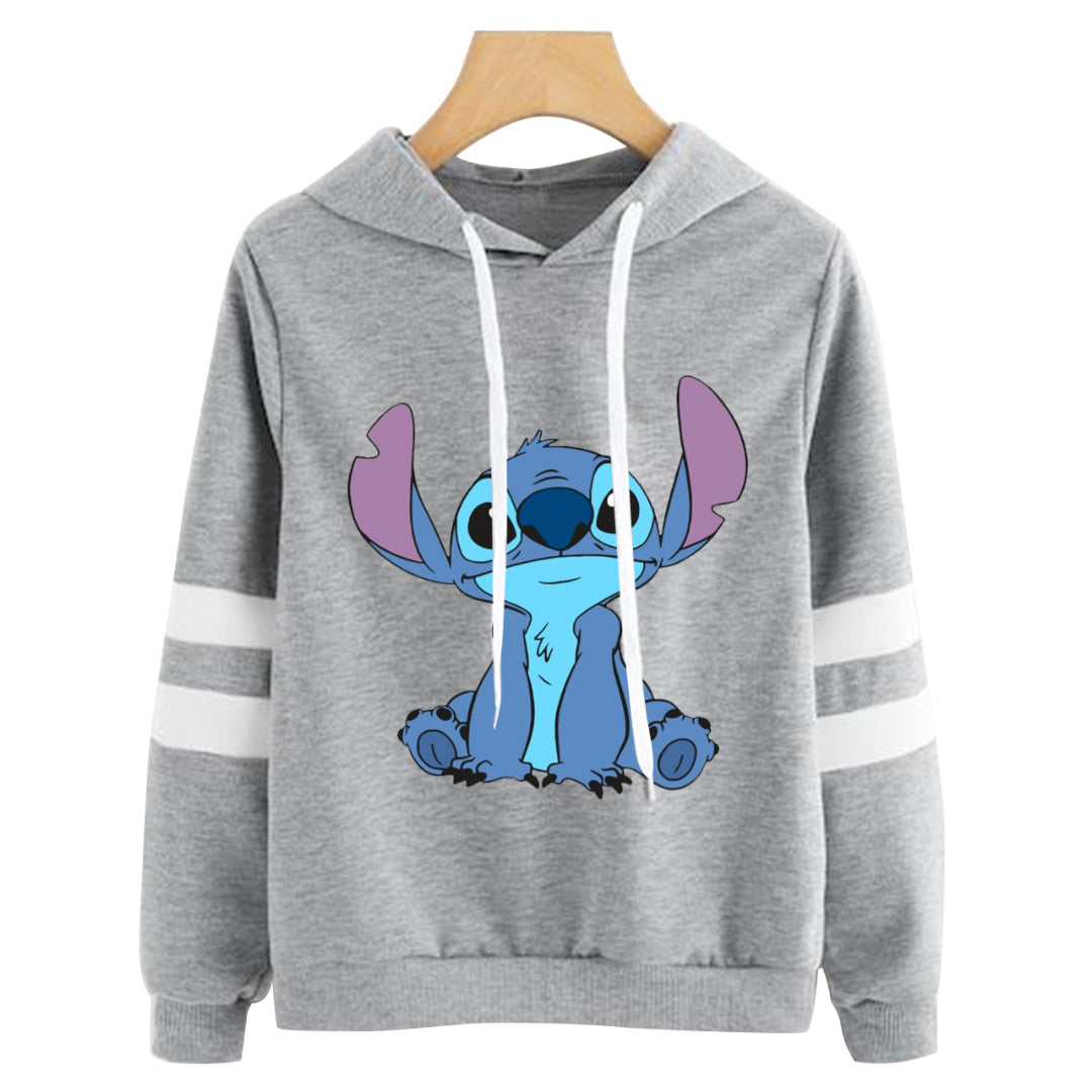 BUZO  LARGO CON LINEAS DAMA GRIS STICH 2