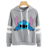 BUZO LARGO CON LINEAS DAMA GRIS STICH