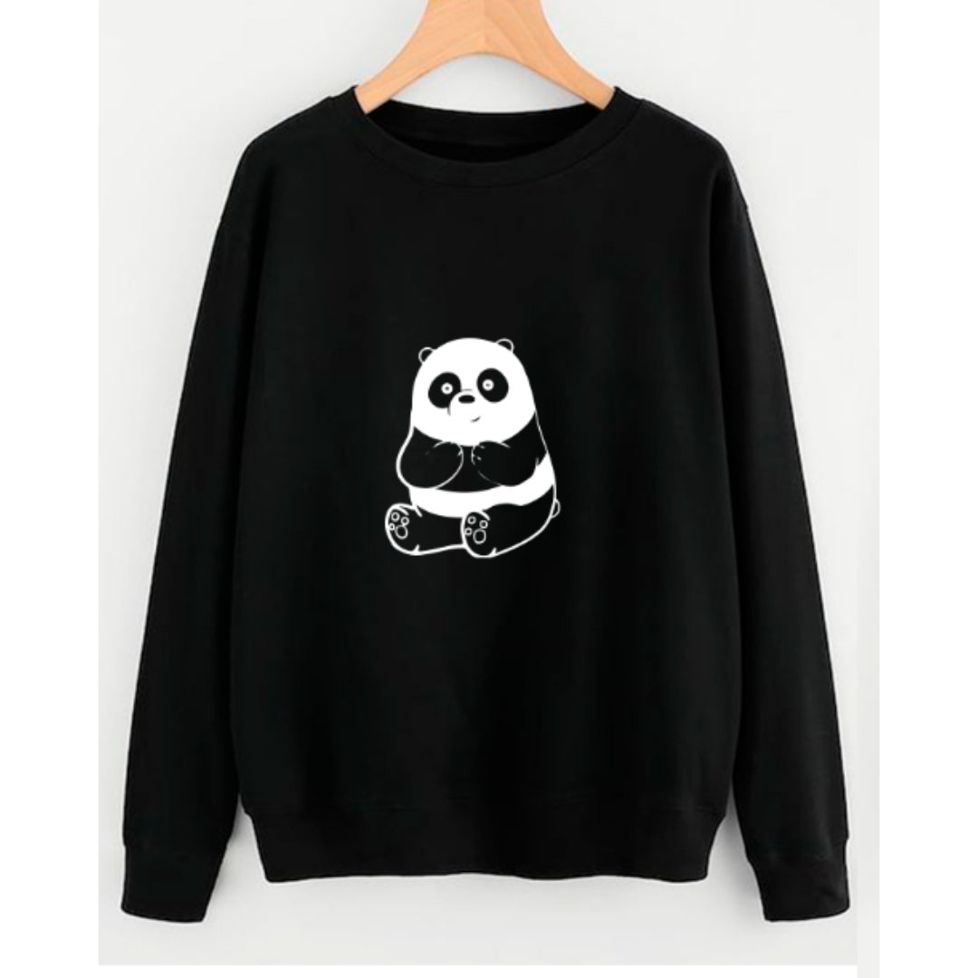 BUZO LARGO CUELLO REDONDO DAMA NEGRO PANDA